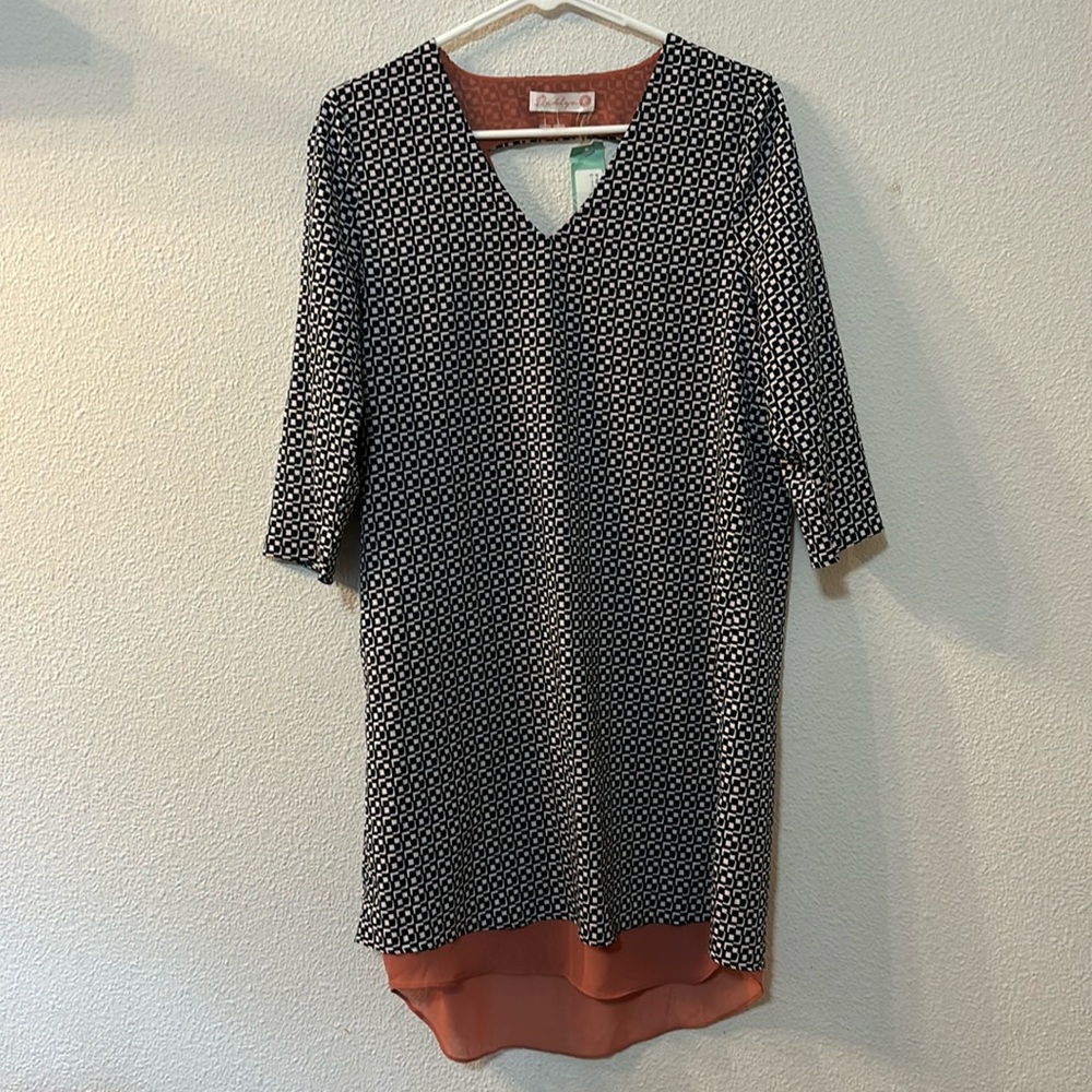 NWT Dahlya Veruca dress with under layer size small